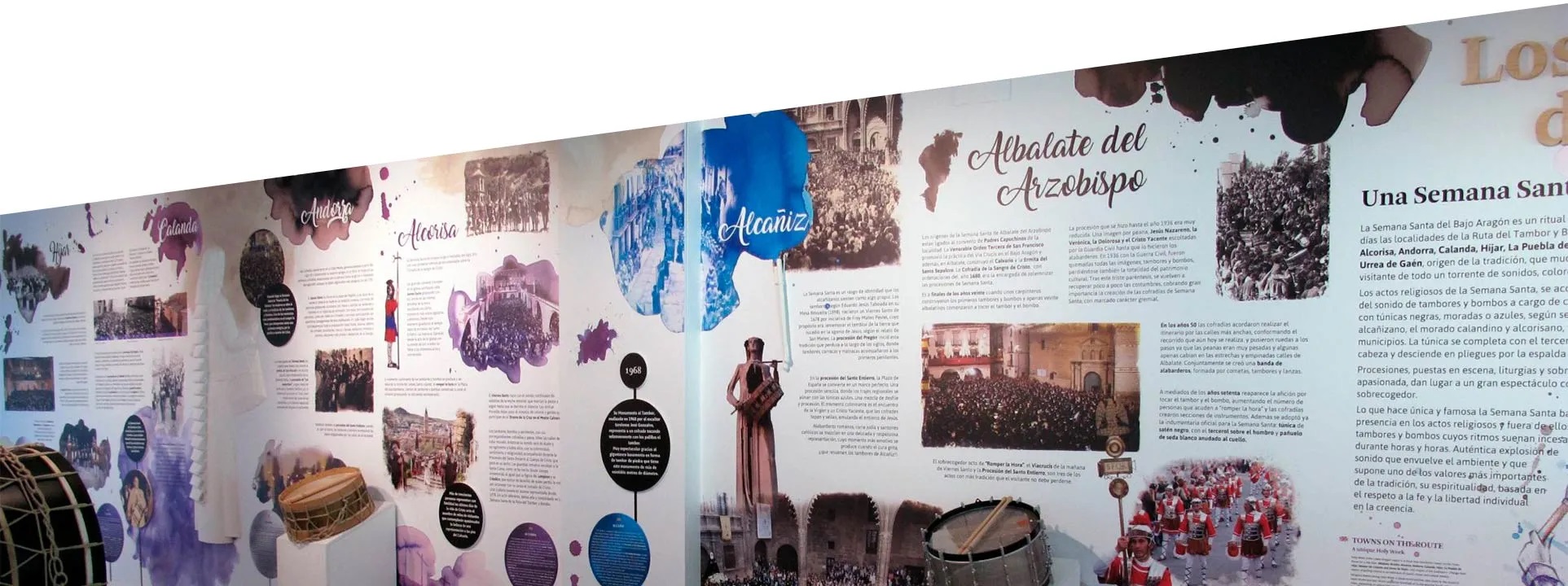 Muro del museo del tambor y el bombo de Hijar