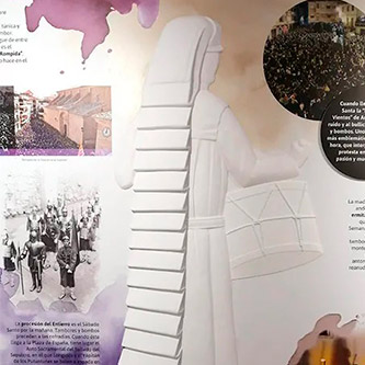 Cartel del museo del tambor y el bombo de Hijar